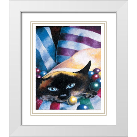 Games White Modern Wood Framed Art Print with Double Matting by Seeley, Laura