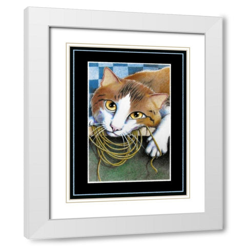 Hanging on Your Every Word White Modern Wood Framed Art Print with Double Matting by Seeley, Laura