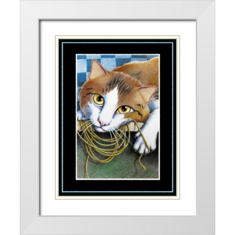 Hanging on Your Every Word White Modern Wood Framed Art Print with Double Matting by Seeley, Laura