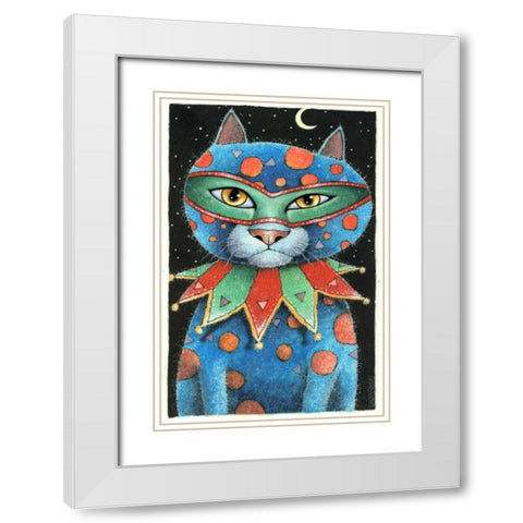 Mardi Gras White Modern Wood Framed Art Print with Double Matting by Seeley, Laura