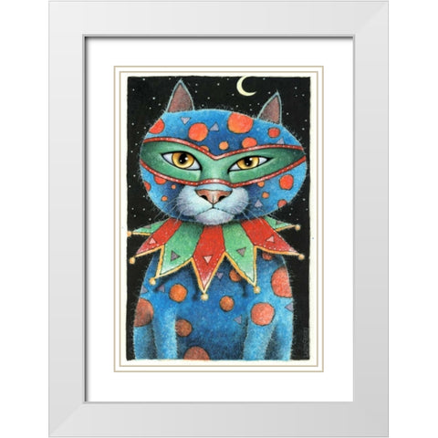 Mardi Gras White Modern Wood Framed Art Print with Double Matting by Seeley, Laura