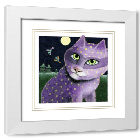 Masquerade Ball White Modern Wood Framed Art Print with Double Matting by Seeley, Laura