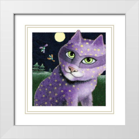 Masquerade Ball White Modern Wood Framed Art Print with Double Matting by Seeley, Laura