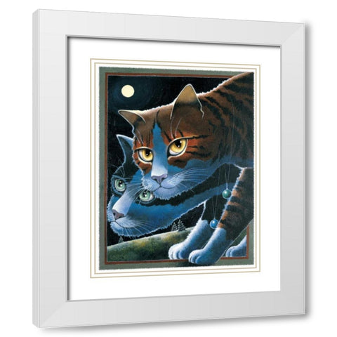 Midnight Reflections White Modern Wood Framed Art Print with Double Matting by Seeley, Laura
