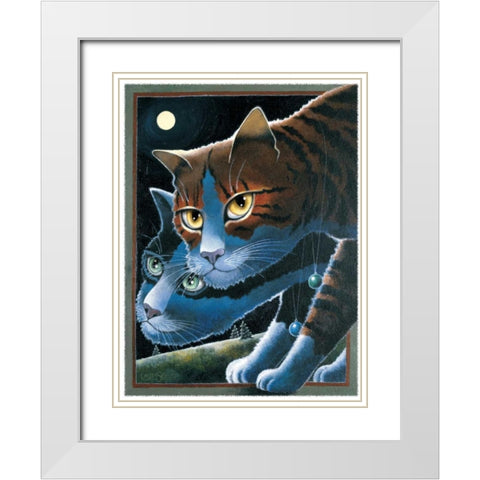 Midnight Reflections White Modern Wood Framed Art Print with Double Matting by Seeley, Laura