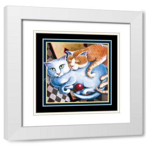 My Best Friend (Black) White Modern Wood Framed Art Print with Double Matting by Seeley, Laura