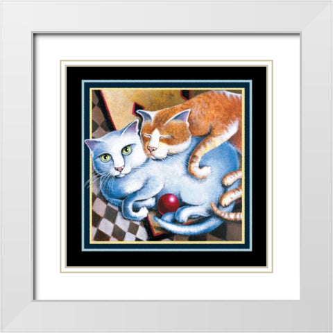 My Best Friend (Black) White Modern Wood Framed Art Print with Double Matting by Seeley, Laura
