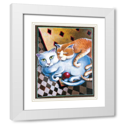 My Best Friend White Modern Wood Framed Art Print with Double Matting by Seeley, Laura