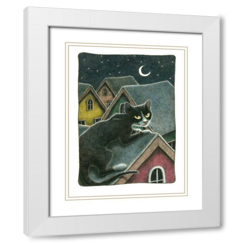 Night Shift White Modern Wood Framed Art Print with Double Matting by Seeley, Laura