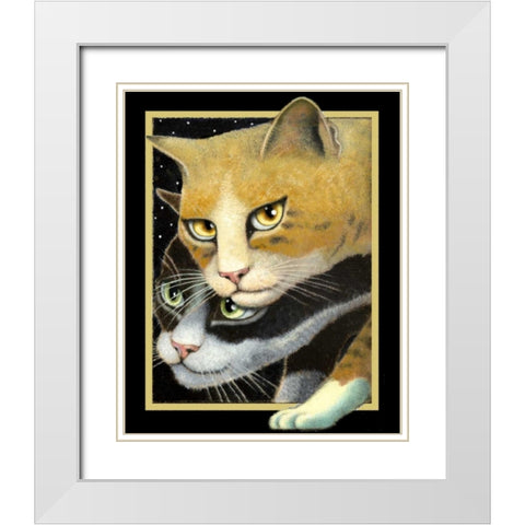 Nightwatch* White Modern Wood Framed Art Print with Double Matting by Seeley, Laura