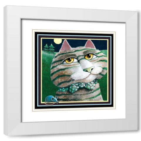 On Safari -The Journalist White Modern Wood Framed Art Print with Double Matting by Seeley, Laura