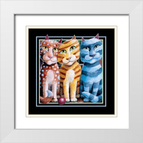 Party Night (Black) White Modern Wood Framed Art Print with Double Matting by Seeley, Laura