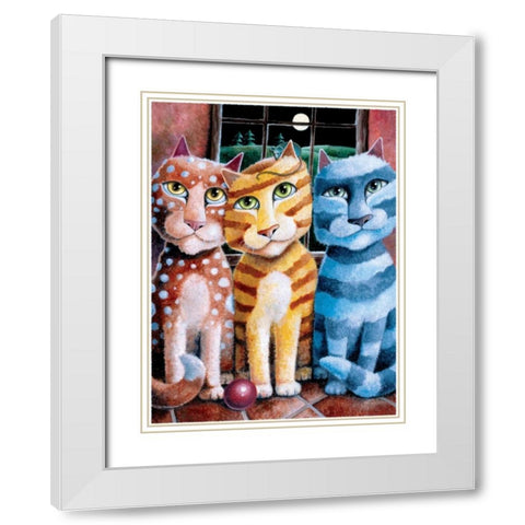 Party Night (with Mouse) White Modern Wood Framed Art Print with Double Matting by Seeley, Laura