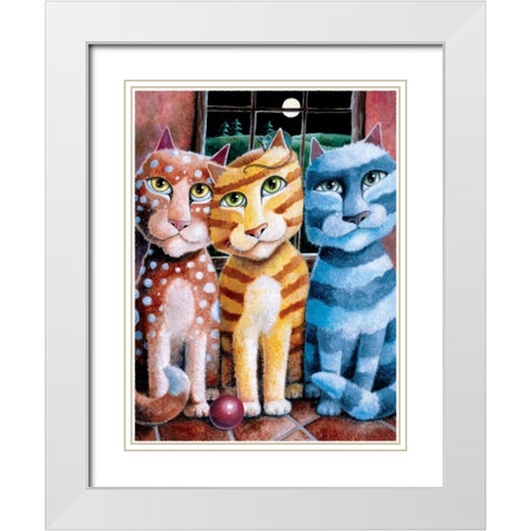 Party Night (with Mouse) White Modern Wood Framed Art Print with Double Matting by Seeley, Laura