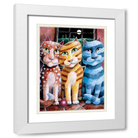 Party Night White Modern Wood Framed Art Print with Double Matting by Seeley, Laura