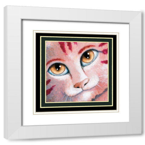 Party Time (Detail Red) White Modern Wood Framed Art Print with Double Matting by Seeley, Laura