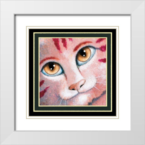 Party Time (Detail Red) White Modern Wood Framed Art Print with Double Matting by Seeley, Laura