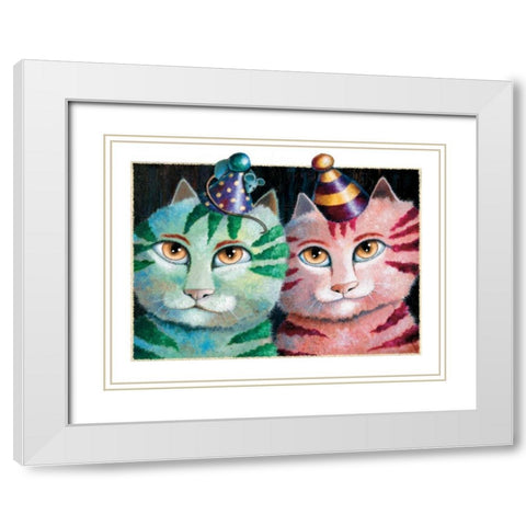 Party Time (with Mouse) White Modern Wood Framed Art Print with Double Matting by Seeley, Laura