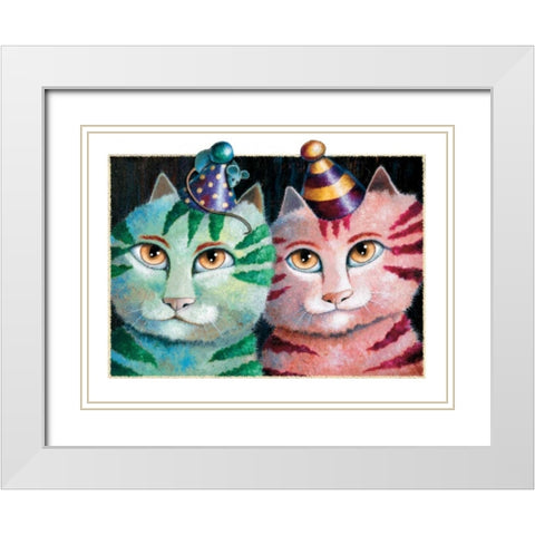 Party Time (with Mouse) White Modern Wood Framed Art Print with Double Matting by Seeley, Laura