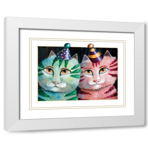 Party Time White Modern Wood Framed Art Print with Double Matting by Seeley, Laura