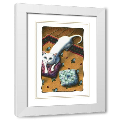 Pillow Talk White Modern Wood Framed Art Print with Double Matting by Seeley, Laura