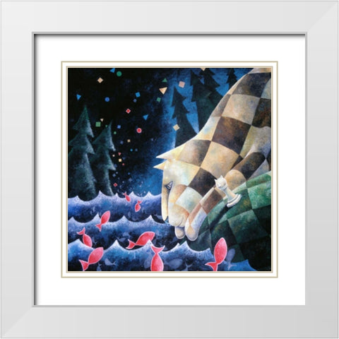 Food for Thought White Modern Wood Framed Art Print with Double Matting by Seeley, Laura