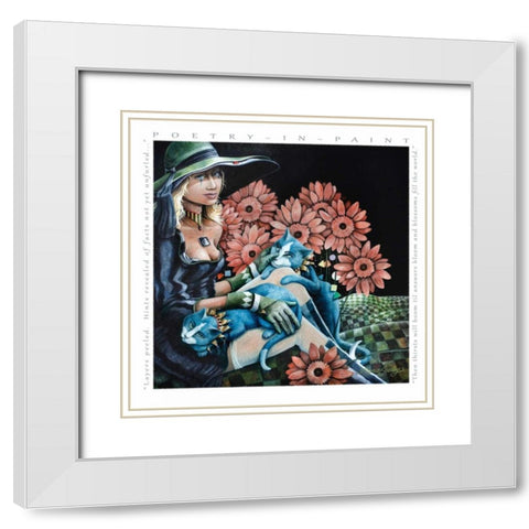 Hints Revealed-Poetry in Paint White Modern Wood Framed Art Print with Double Matting by Seeley, Laura