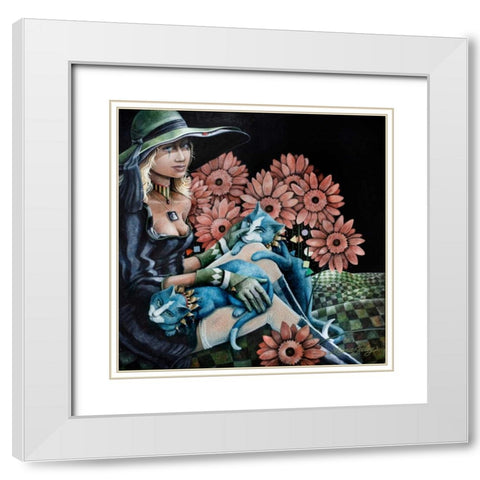 Hints Revealed White Modern Wood Framed Art Print with Double Matting by Seeley, Laura