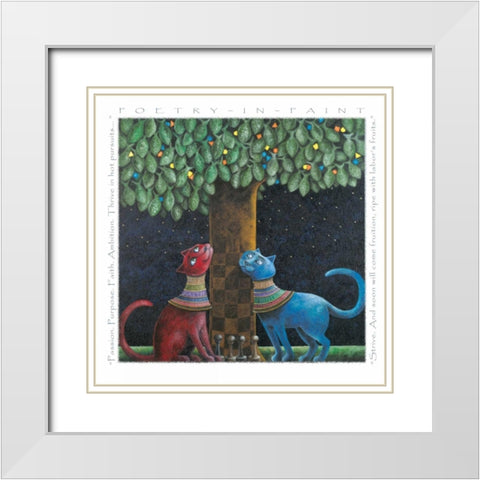 Labors Fruits-Poetry in Paint White Modern Wood Framed Art Print with Double Matting by Seeley, Laura