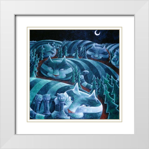 Solo Tryst-Poetry in Paint White Modern Wood Framed Art Print with Double Matting by Seeley, Laura