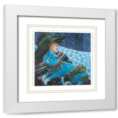 The Shape of Things-Poetry in White Modern Wood Framed Art Print with Double Matting by Seeley, Laura