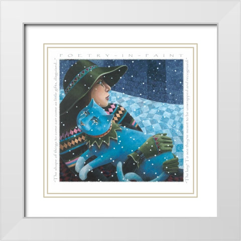 The Shape of Things-Poetry in White Modern Wood Framed Art Print with Double Matting by Seeley, Laura