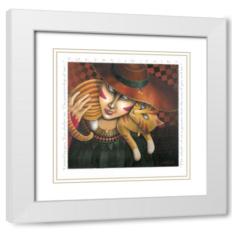 The Whole of Us-Poetry in Pain White Modern Wood Framed Art Print with Double Matting by Seeley, Laura