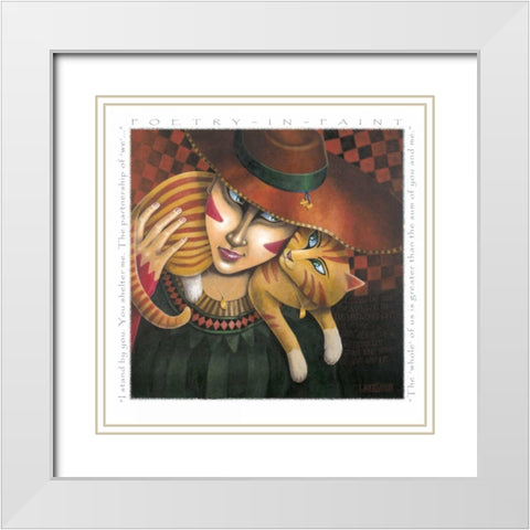 The Whole of Us-Poetry in Pain White Modern Wood Framed Art Print with Double Matting by Seeley, Laura