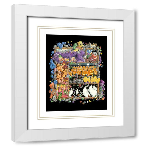 Shadowbox Hunt -Color My World White Modern Wood Framed Art Print with Double Matting by Seeley, Laura