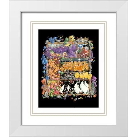 Shadowbox Hunt -Color My World White Modern Wood Framed Art Print with Double Matting by Seeley, Laura