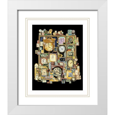 Shadowbox Hunt -Time Will Tell White Modern Wood Framed Art Print with Double Matting by Seeley, Laura