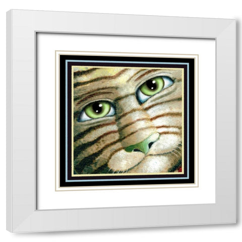 The Professor (Detail) White Modern Wood Framed Art Print with Double Matting by Seeley, Laura