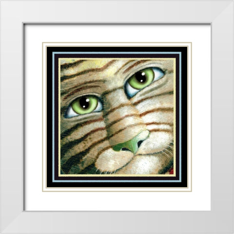 The Professor (Detail) White Modern Wood Framed Art Print with Double Matting by Seeley, Laura