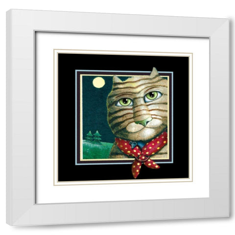 The Professor White Modern Wood Framed Art Print with Double Matting by Seeley, Laura