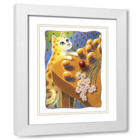 Time to play White Modern Wood Framed Art Print with Double Matting by Seeley, Laura
