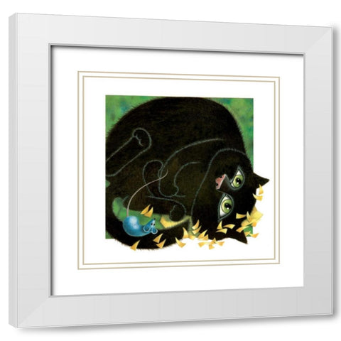 Under Your Spell (Detail Green White Modern Wood Framed Art Print with Double Matting by Seeley, Laura