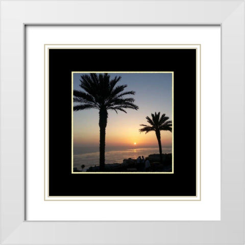 Beach II White Modern Wood Framed Art Print with Double Matting by Seeley, Laura
