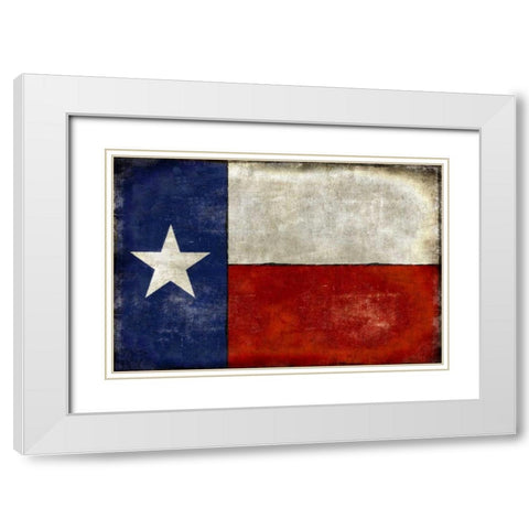 Lone Star White Modern Wood Framed Art Print with Double Matting by Wilson, Luke