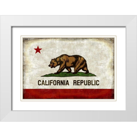 The California Republic White Modern Wood Framed Art Print with Double Matting by Wilson, Luke