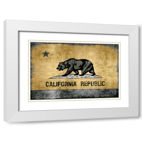 Golden State White Modern Wood Framed Art Print with Double Matting by Wilson, Luke