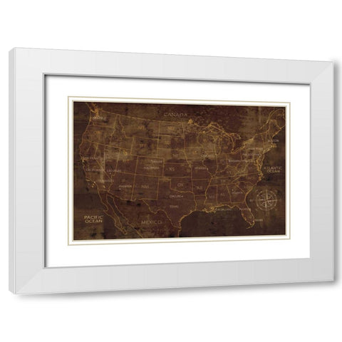 United States White Modern Wood Framed Art Print with Double Matting by Wilson, Luke