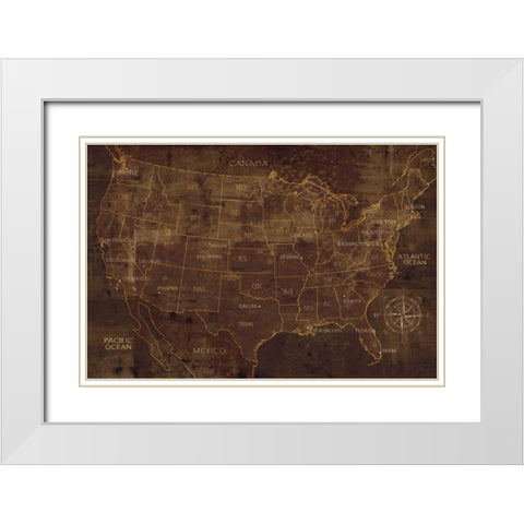 United States White Modern Wood Framed Art Print with Double Matting by Wilson, Luke
