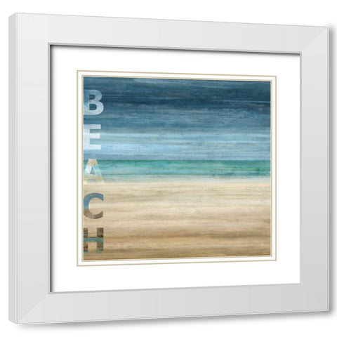 Beach White Modern Wood Framed Art Print with Double Matting by Wilson, Luke