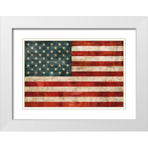 Allegiance White Modern Wood Framed Art Print with Double Matting by Wilson, Luke